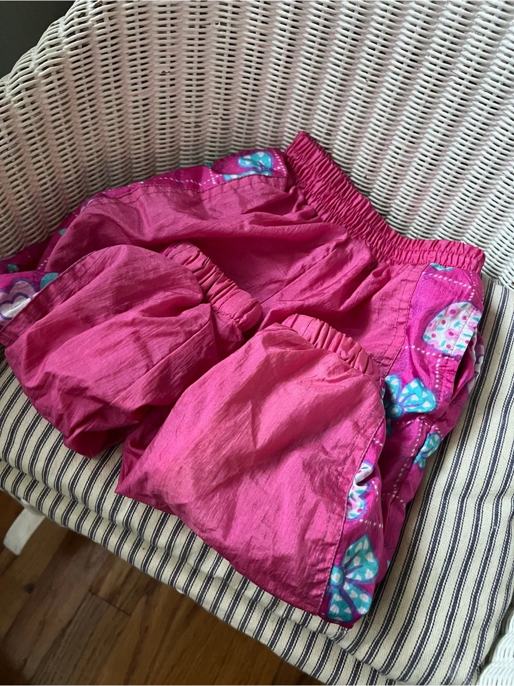 VTG 90’s London Fog baby pink nylon pants windbreaker track pants cotton lined